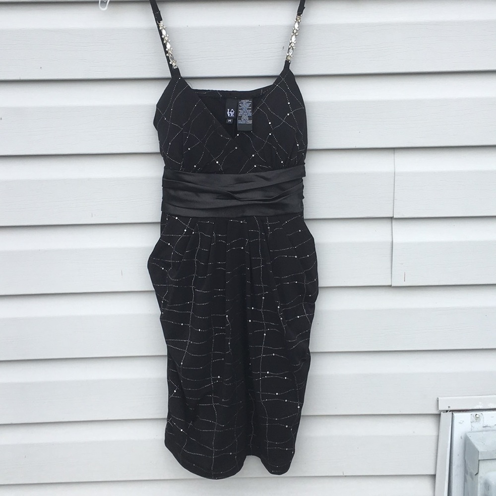 Black formal dress prom dress sequins